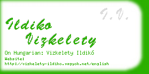 ildiko vizkelety business card