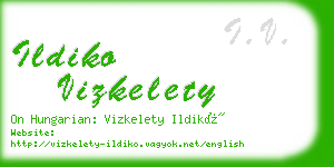 ildiko vizkelety business card